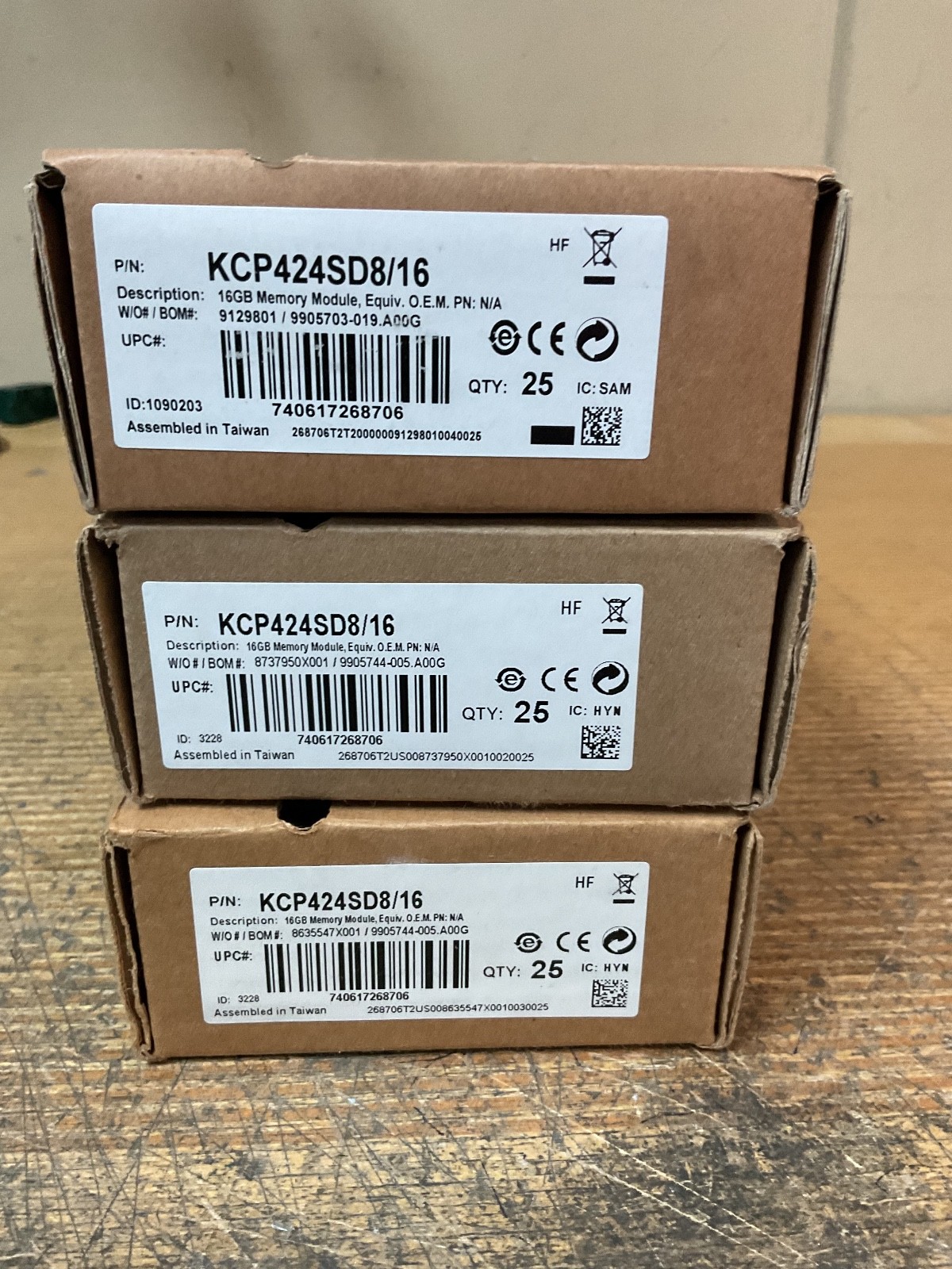 (LOT OF 50) 16GB 2RX8 PC4-19200S (DDR4-2400) SO-DIMM Kingston KCP424SD8/16 New