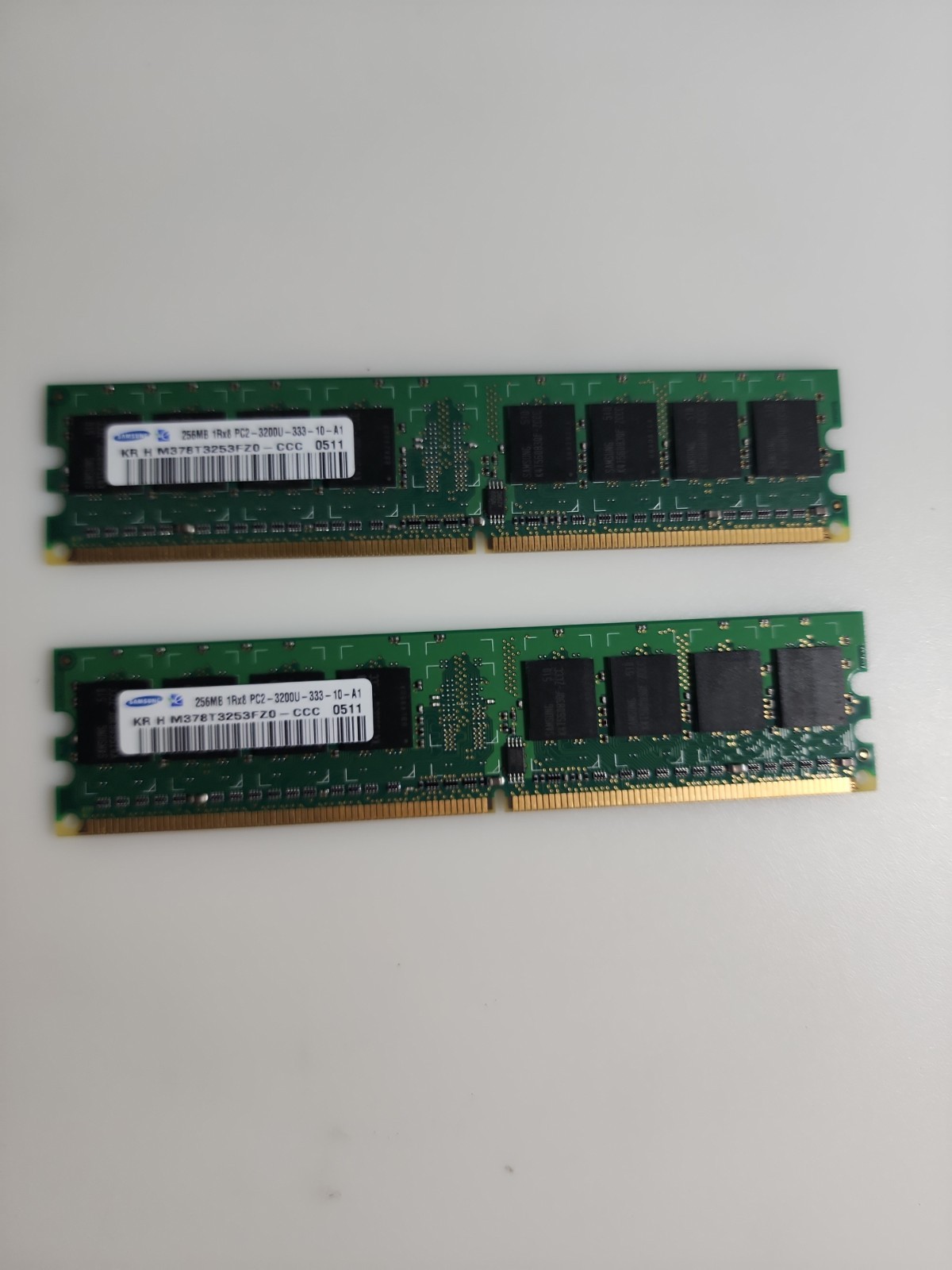 2x Samsung 256MB DDR2 400MHz Desktop RAM PC2-3200 M378T3253FZ0-CCC Used