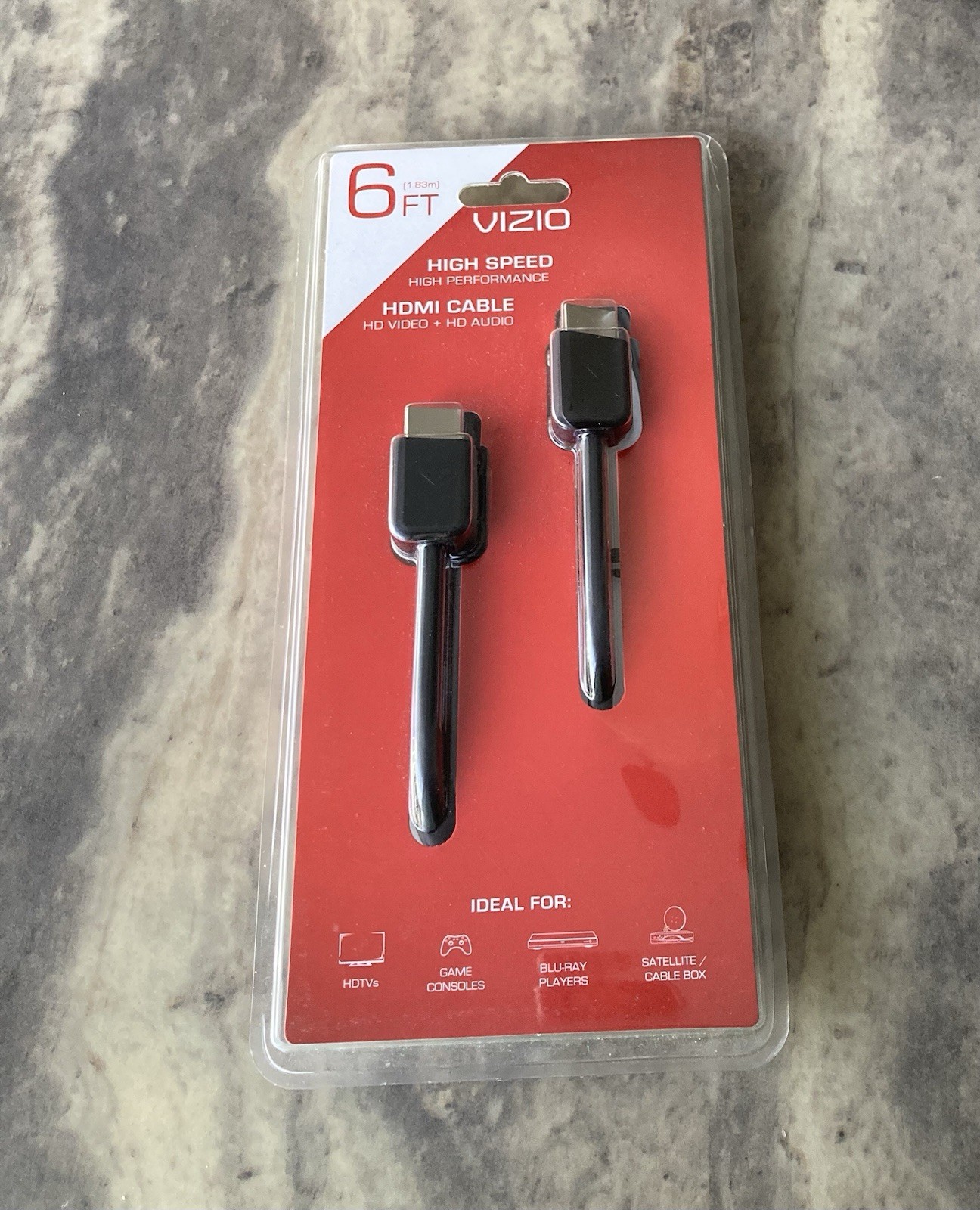 VIZIO 6 FT High Speed Performance HDMI 1080P 2 Pack HD Cable Connectors New