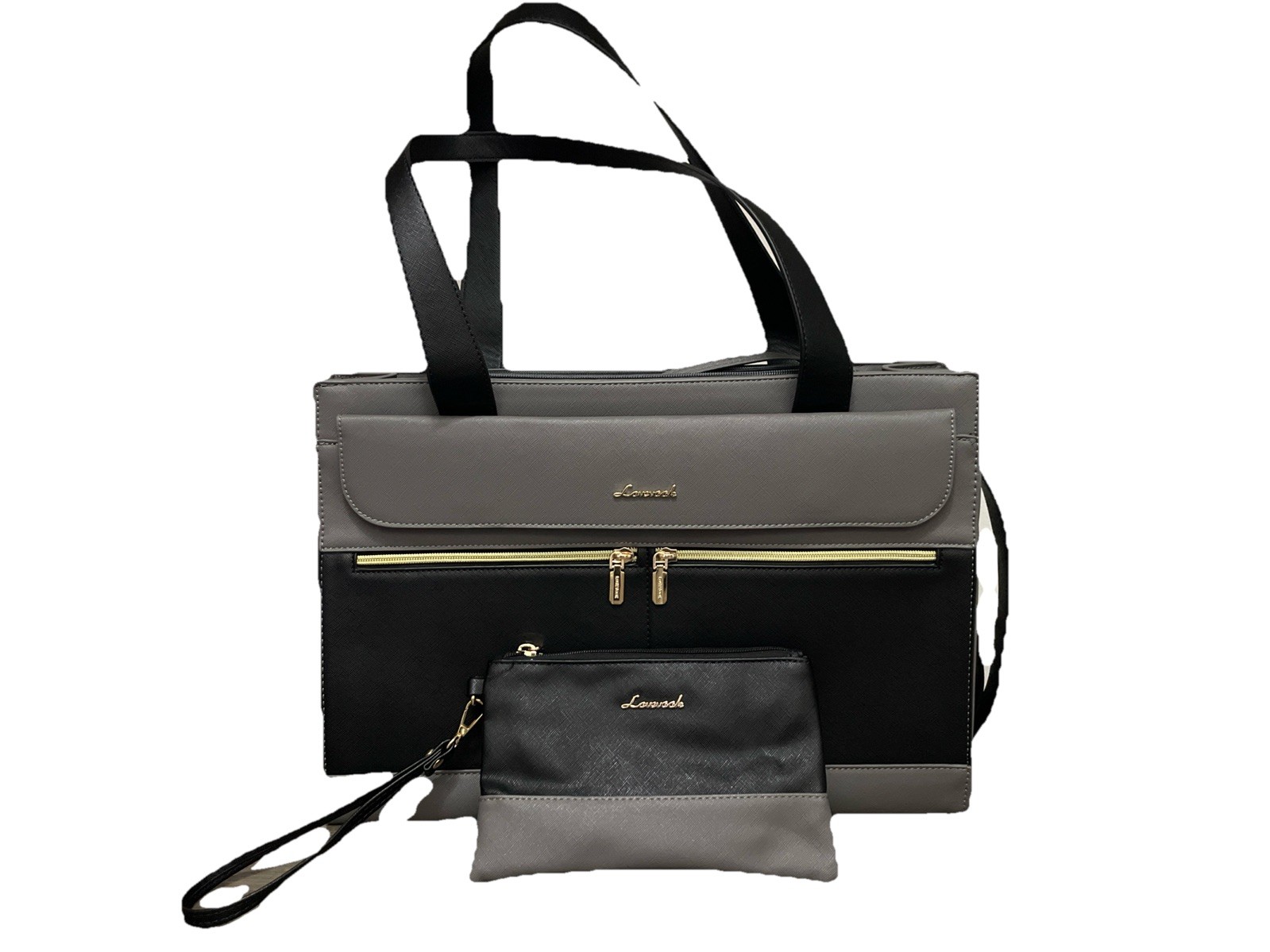 LOVEVOOK Laptop Bag for Women 15.6 Inch Tote Work Professional Leather Computer