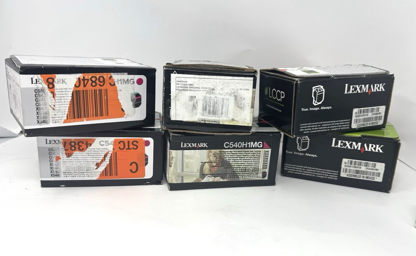 6x Lexmark C540H1MG Magenta Toner Cartridge OEM Genuine