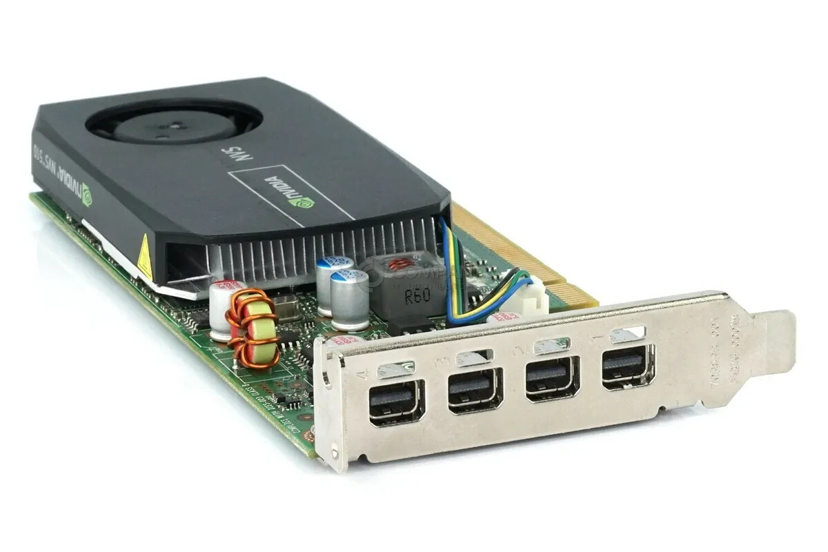 OEM Dell Nvidia Quadro NVS 510 2GB 4x Mini DP Video Graphics Card 061P37 61P37