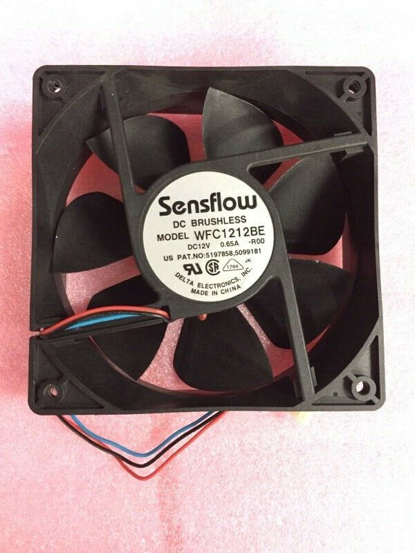Sensflow 12vDC 0.65a 3-Wire 120x38mm Fan WFC1212BE-R00 Delta 100CFM C1F-629290