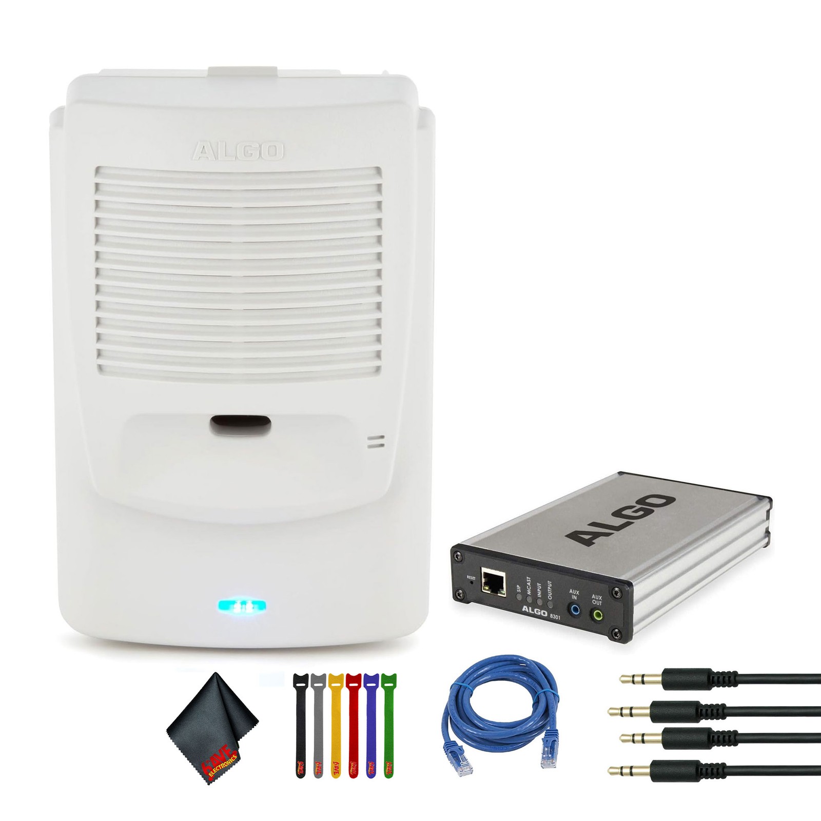 Aldo 8180 PoE IP Paging Audio Alerter Bundle with 8301 IP Paging Adapter