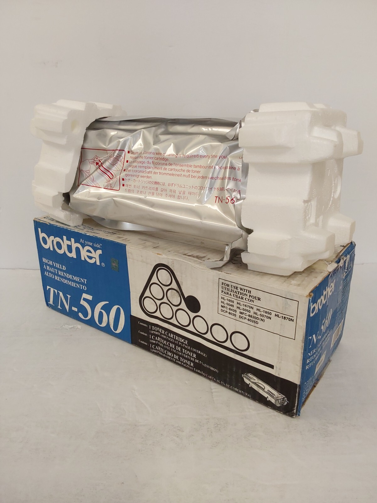 New Genuine Brother TN-560 Black High-Yield Toner Cartridge - Open Box