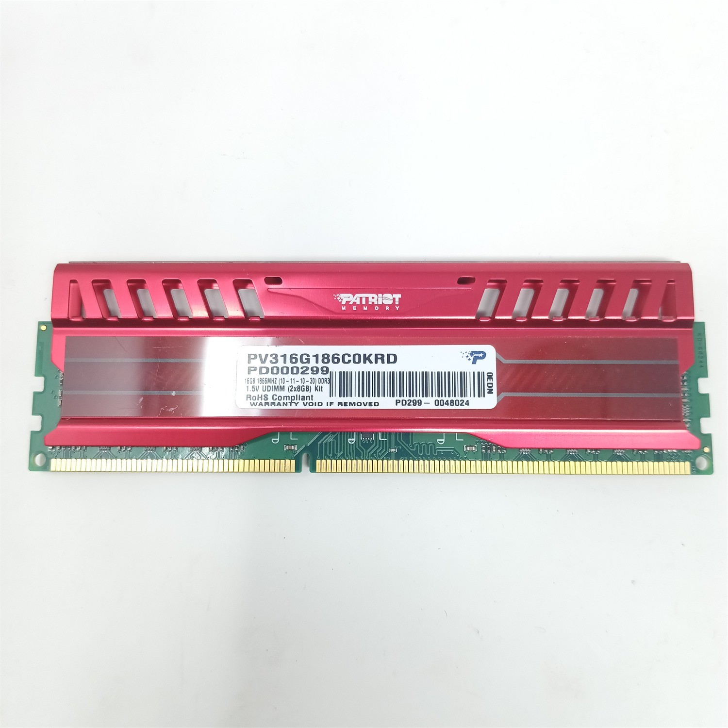 Patriot Viper 3 8GB DDR3 1866MHz Desktop RAM PV316G186C0KRD Red Heat Shield