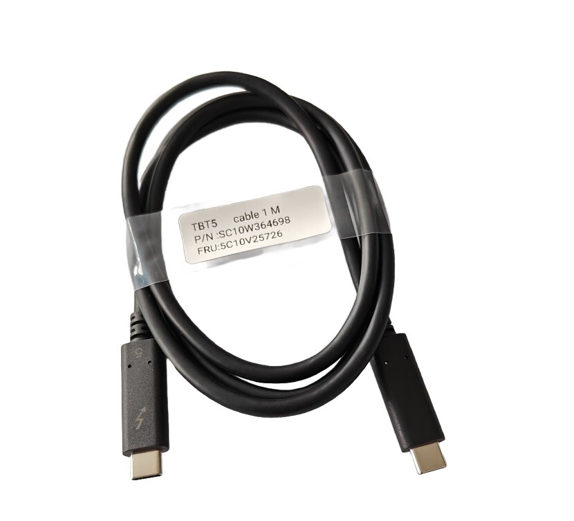1.0M Thunderbolt 5 TB5 80Gb/s 80Gbps USB4 240W 8K USB-C Certified Black Cable