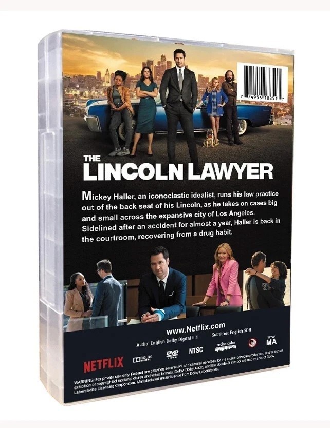 The Complete season 1-3 DVD,The Lincoln Lawyer 2024, 9-Disc Set New
