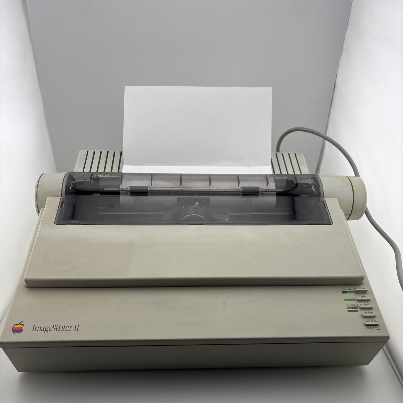 Vintage Apple ImageWriter II Dot Matrix Printer A9M0320 Power On - TESTED