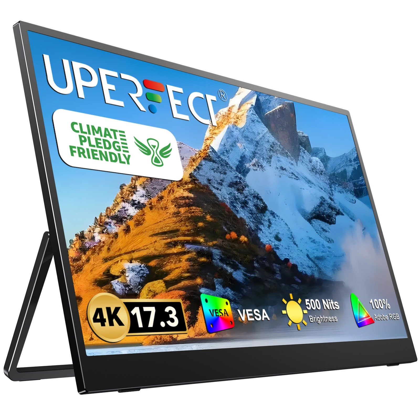 UPERFECT 17.3" 4K Monitor 3840x2160 Gaming Screen Portable Monitor HDMI USB C