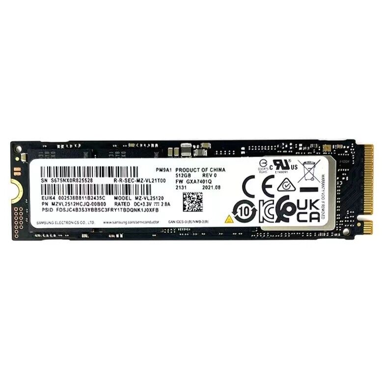 New Samsung  512GB PM9A1 NVMe PCIe Gen4.0x4 M.2 2280 SSD MZ-VL25120 MZVL2512HCJQ