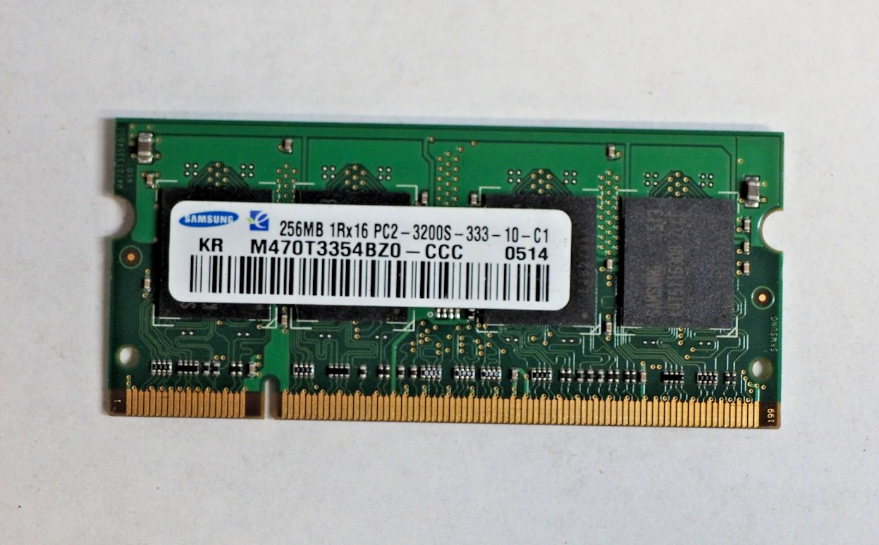 SAMSUNG M470T3354BZ0-CCC 256MB 1Rx16 PC2-3200S-333-10-C1 Laptop Memory RAM