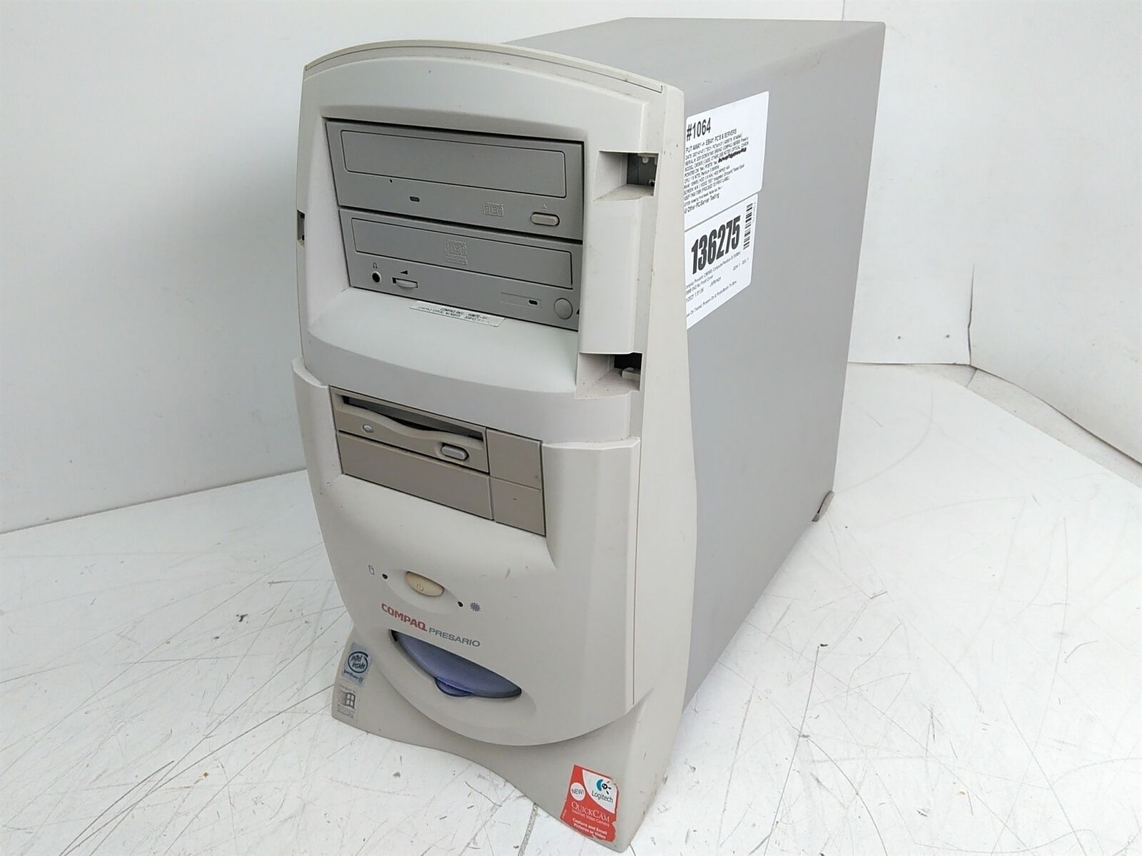 Compaq Presario CM0900 Retro Gaming Tower PC Pentium III 550MHz 128MB 0HD NO OS