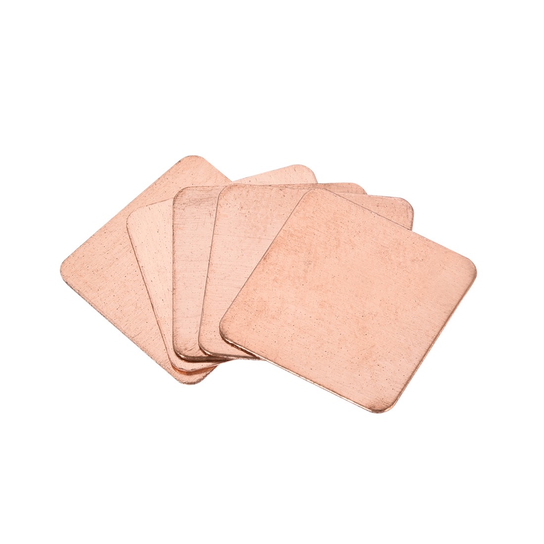 Flat IC Chipset Thermal Copper Heatsink for CPU GPU  15 x 15 x 0.3mm 5pcs