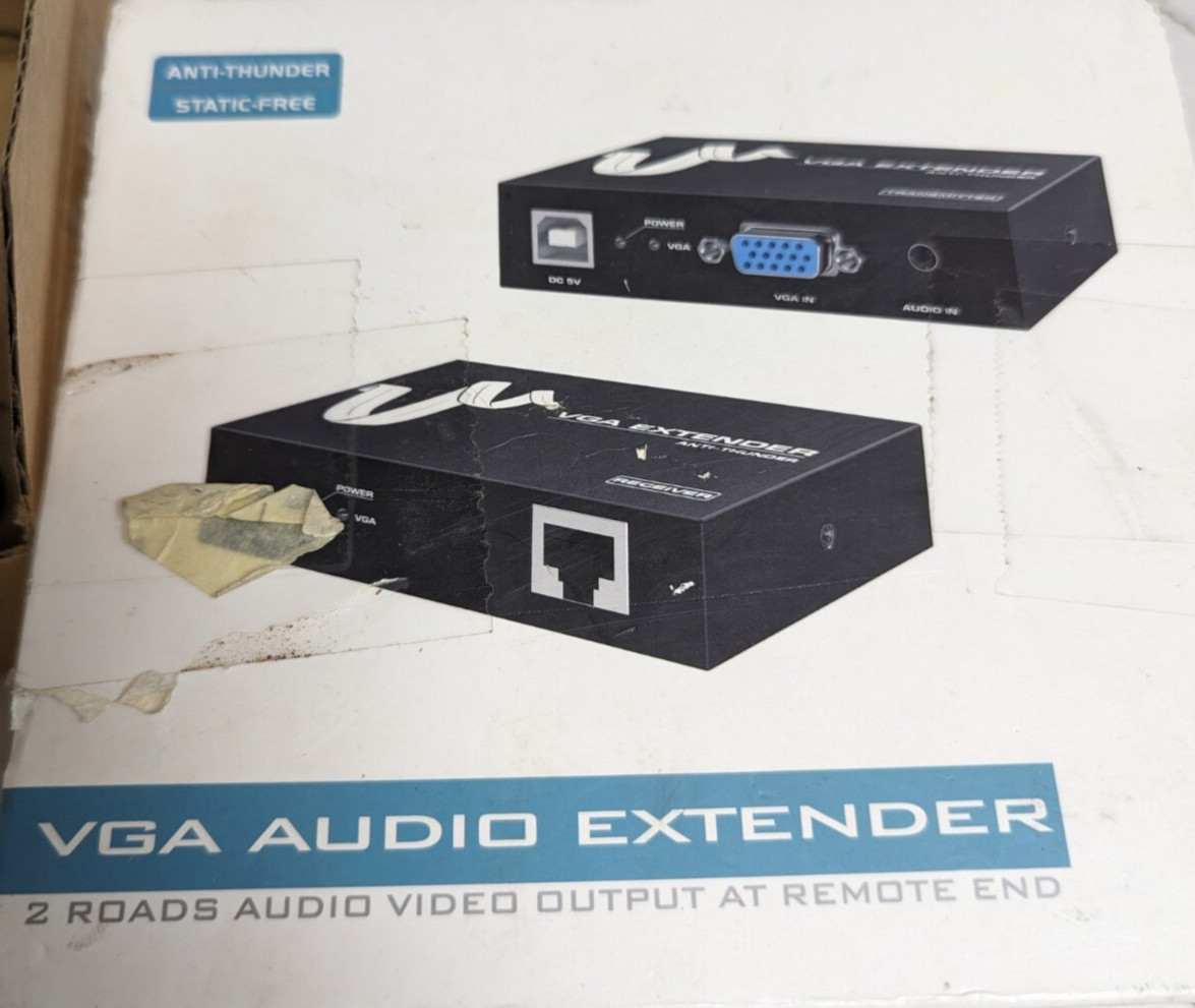 VGA audio extender 50m Cat 5e/6 2 Roads Audio Video Output
