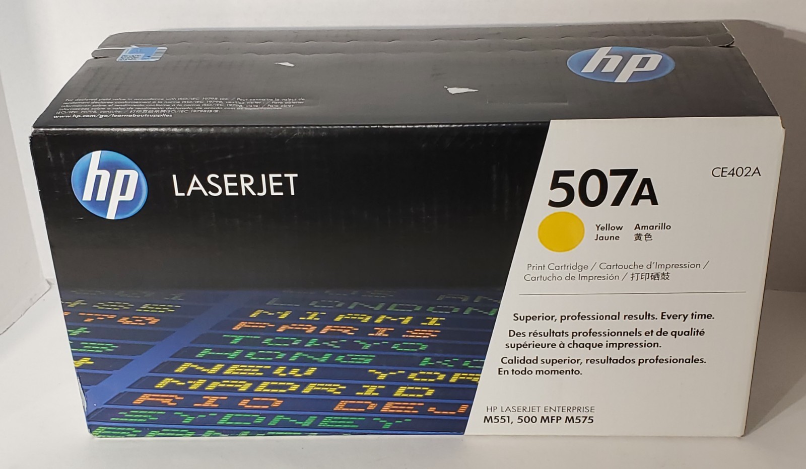 HP 507A CE402A Yellow Toner Cartridge Genuine OEM Sealed NEW