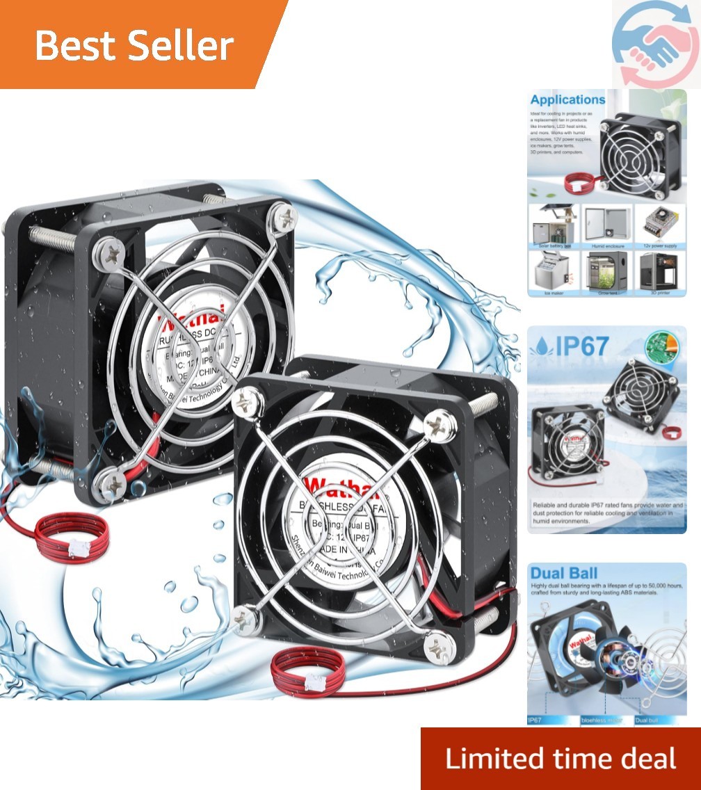 60mm 12v Fan Waterproof High Speed Small 12V DC Computer Cooling Fan
