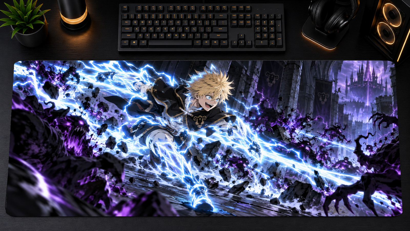 Black Clover S2 XXL Mousepad Asta Noelle Yami Black Bulls Desk Mat