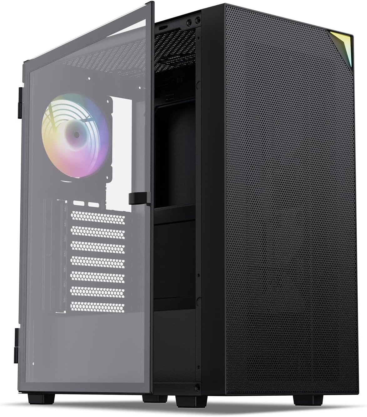 Black AL800 Mid Tower ATX Gaming PC Computer Case