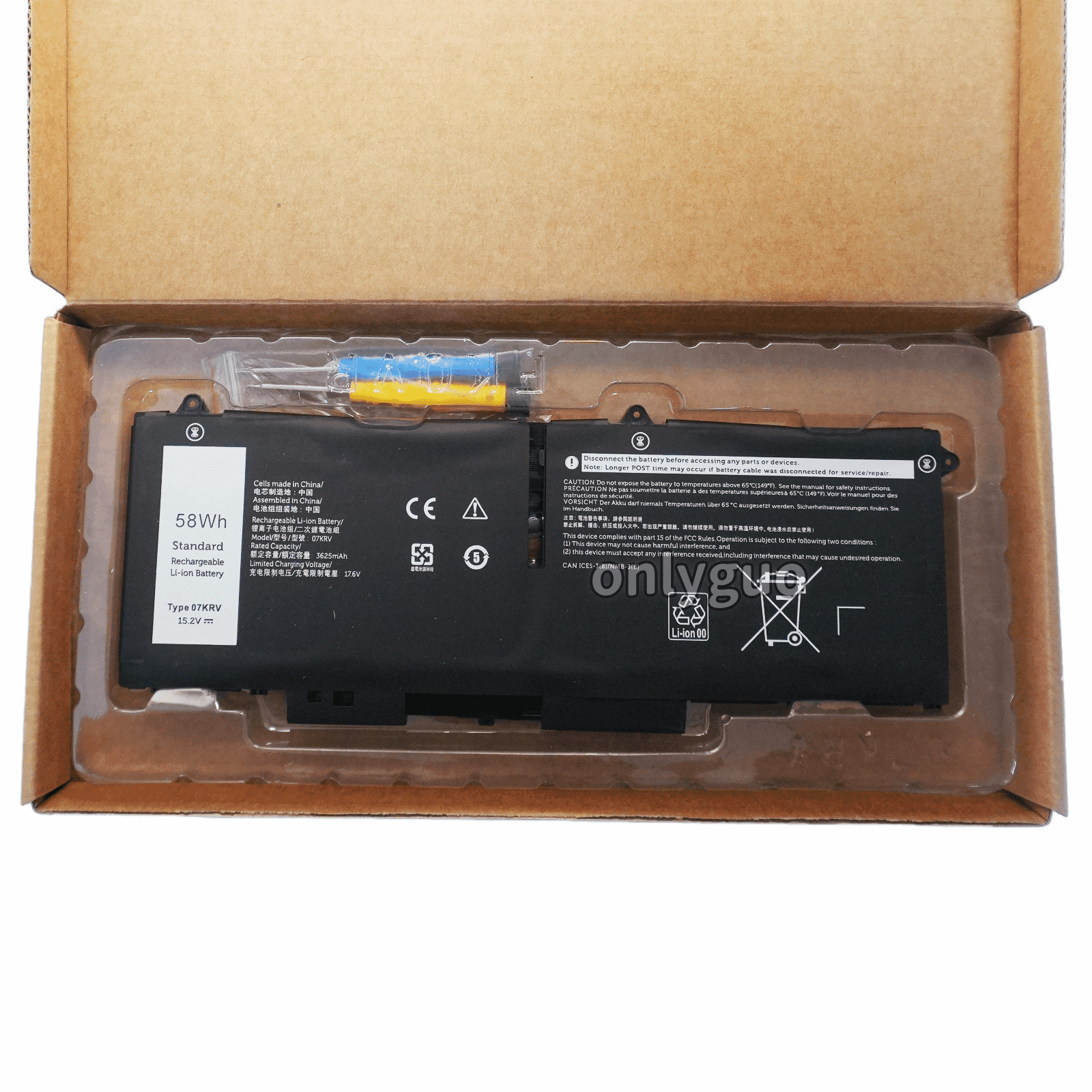 FK0VR 07KRV Battery for Dell Latitude 5330 5430 5530 7430 Precision 3570 H4PVC