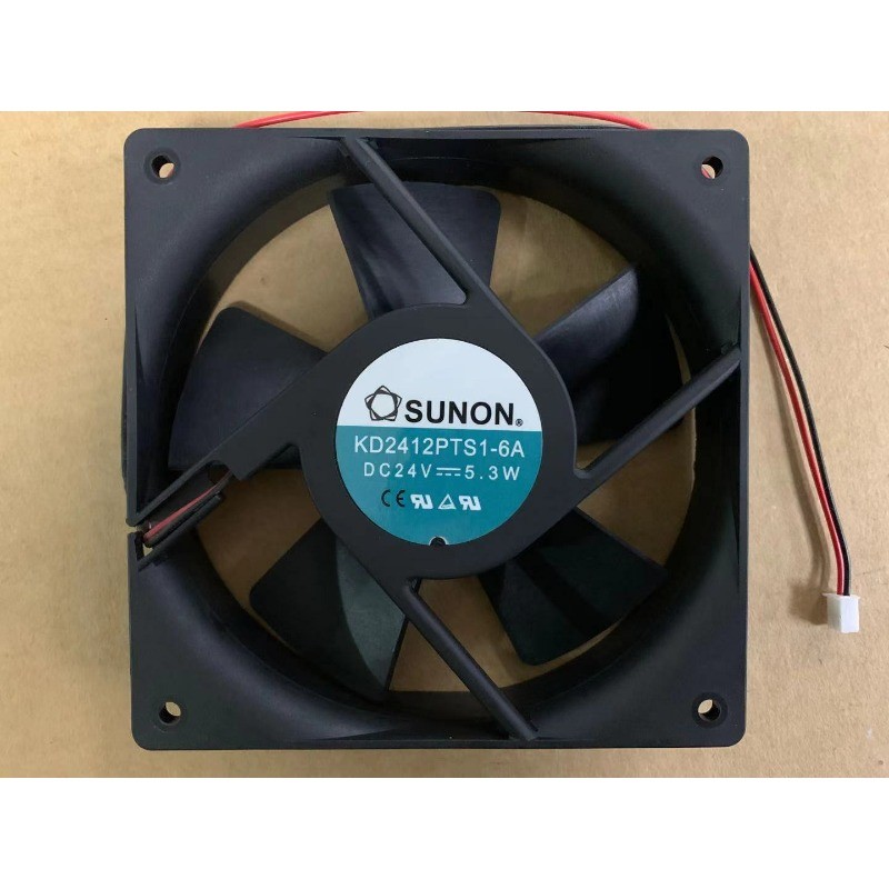 SUNON KD2412PTS1-6A 24V 5.3W 12025 12cm 2-Wire Inverter Cooling Fan