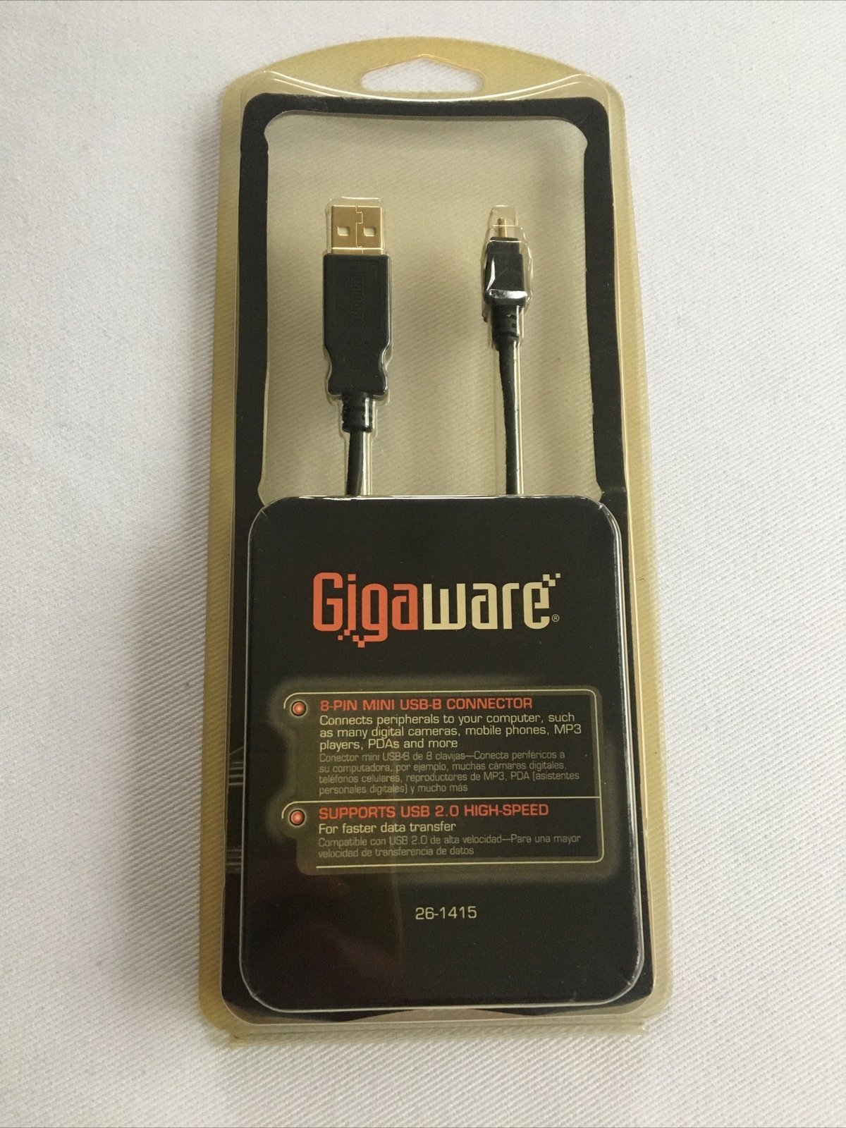 GIGAWARE 6-FT. ( 1.82m ) USB-A-MALE TO MINI USB MALE CABLE