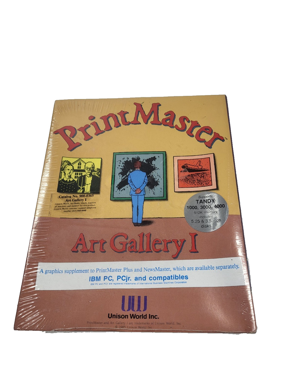 FACTORY SEALED PrintMaster Art Gallery I 1985 IBM PC Tandy DOS 5.25" Disk