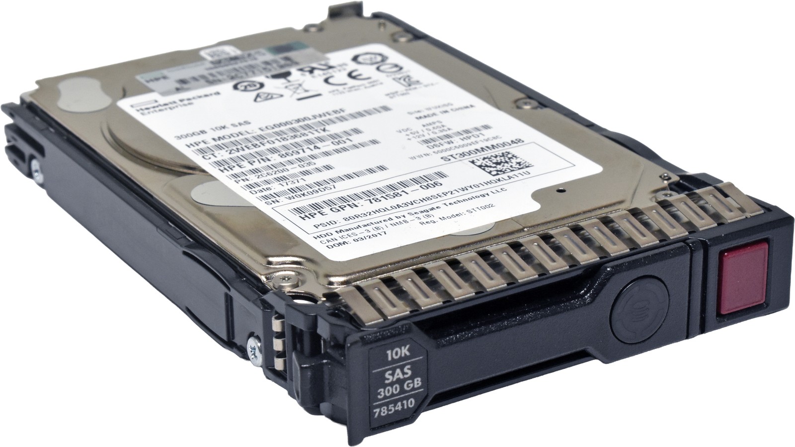 HP Seagate 300GB 2.5" 10K 12G SAS SED HDD ST300MM0048 785410-001 +Caddy