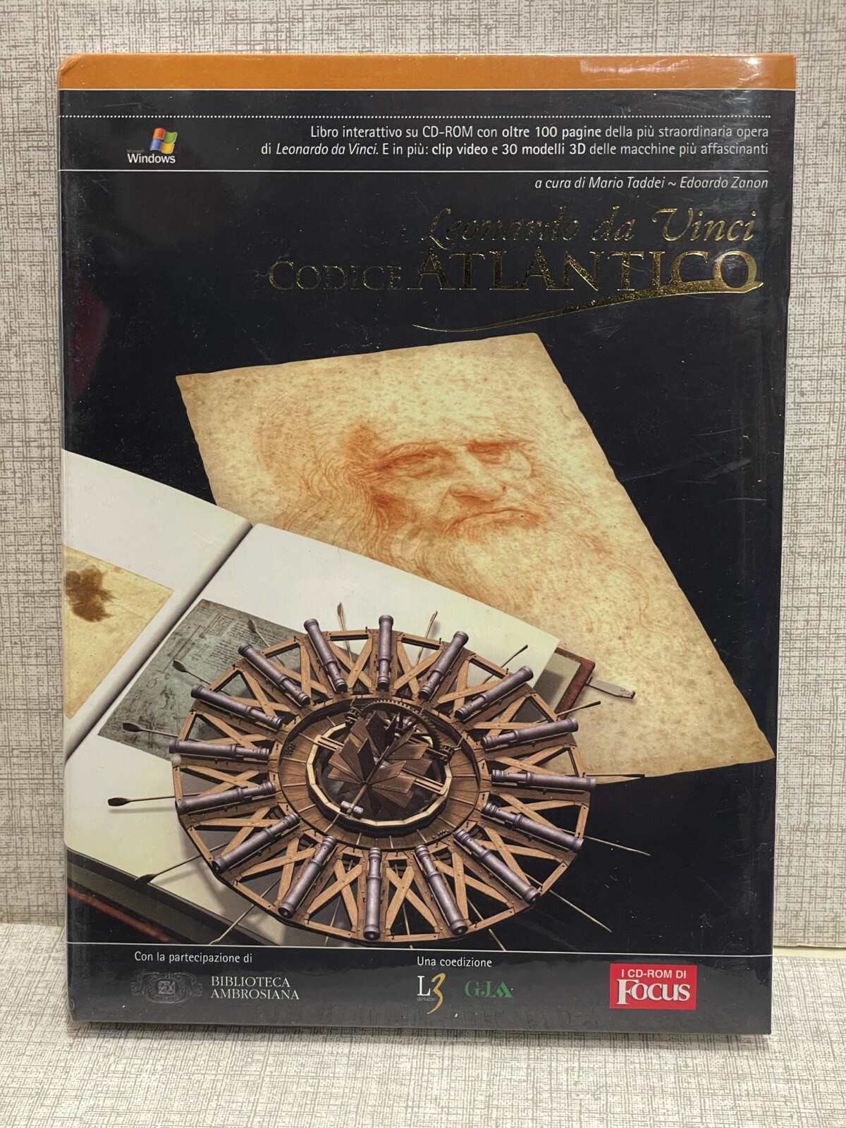 LEONARDO DA VINCI Atlantic Code INTERACTIVE BOOK CD ROM Sealed
