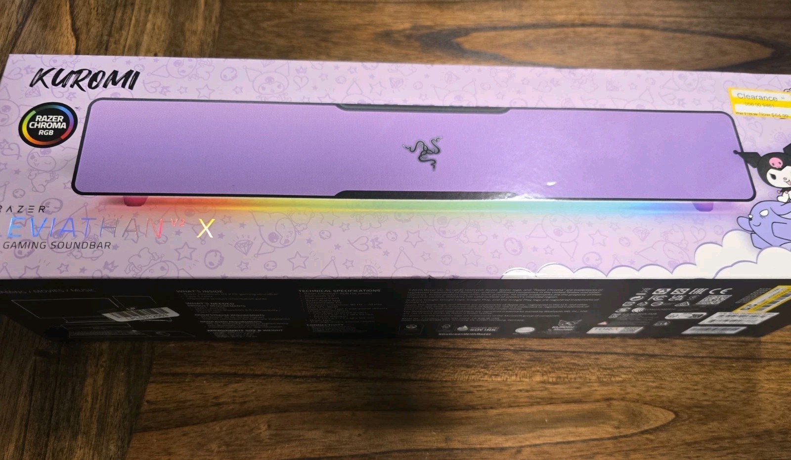 Razer Leviathan V2 X Bluetooth Gaming Speaker PC Soundbar Kuromi Editiion