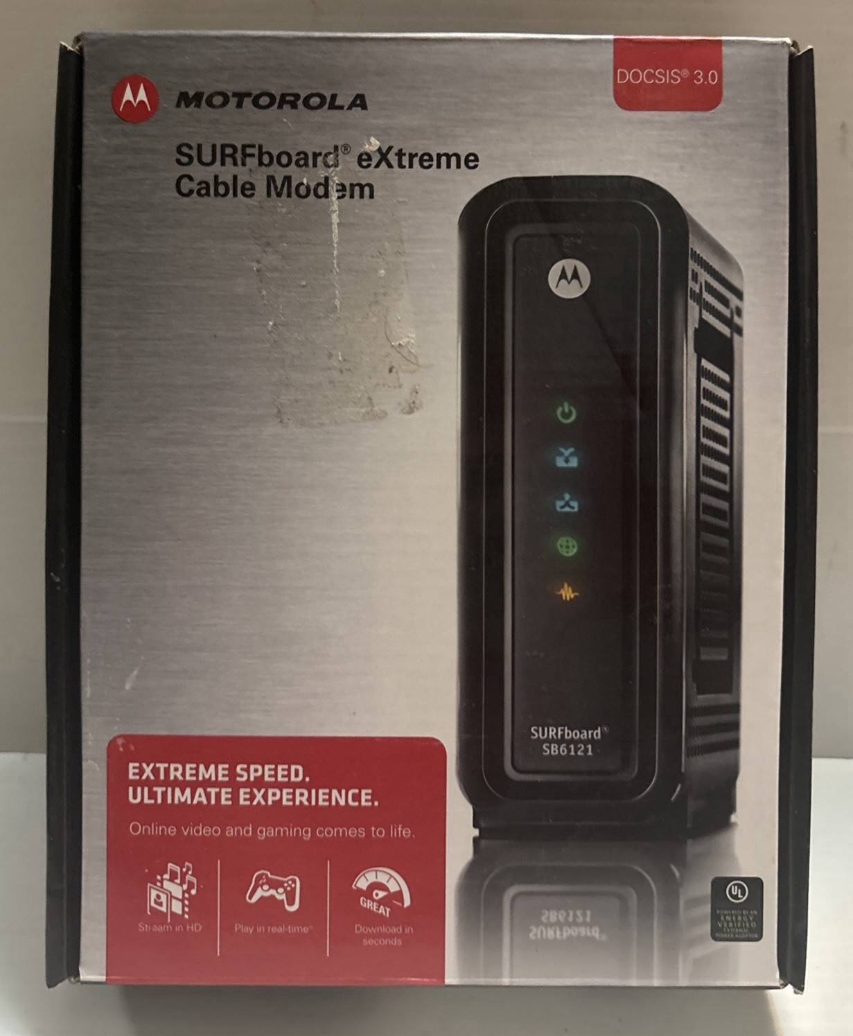 Motorola SB6121 SurfBoard eXtreme High Speed Gaming Cable Modem Docsis 3.0 New