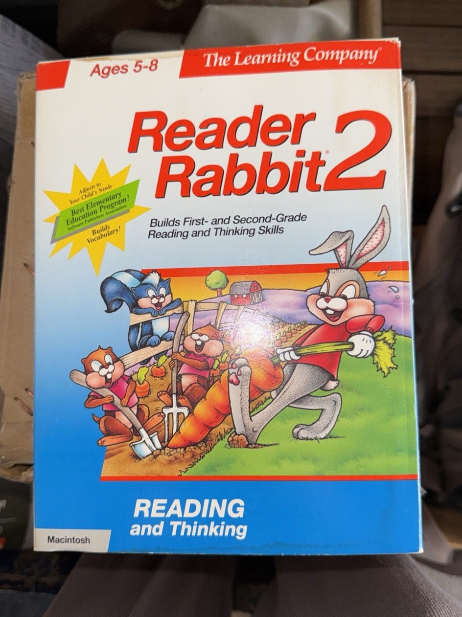 Reader Rabbit 2 Macintosh Vintage Educational Software Reading and Thinking Ages