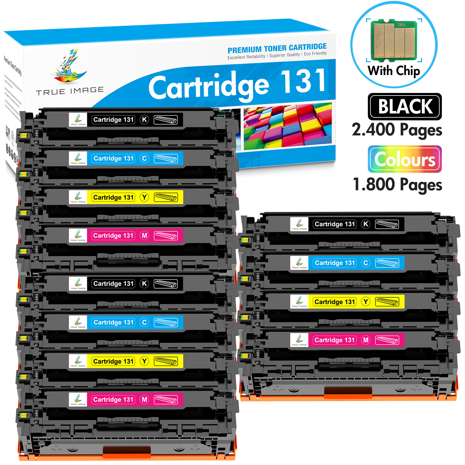 12PK Toner Cartridge for Canon 131 imageCLASS LBP7110CW MF8280CW MF624CW MF628CW