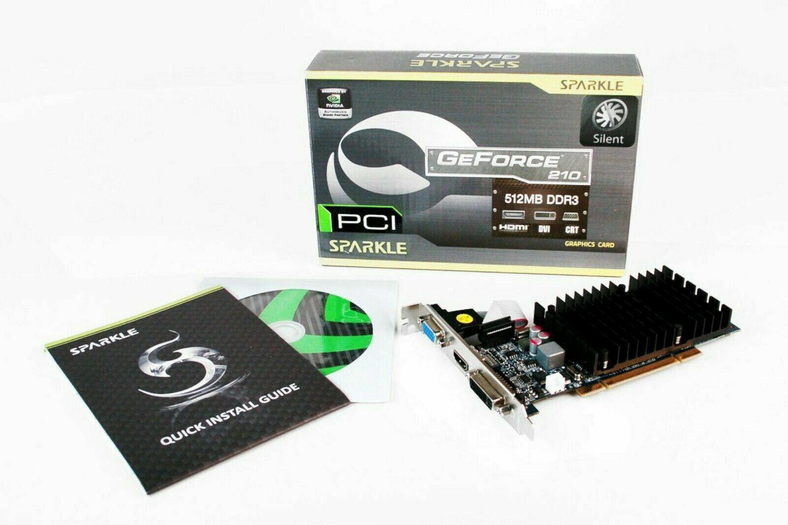 NEW Sparkle 700040 nvidia GeForce 210 512MB DDR3 PCI Graphics Card HDMI DVI