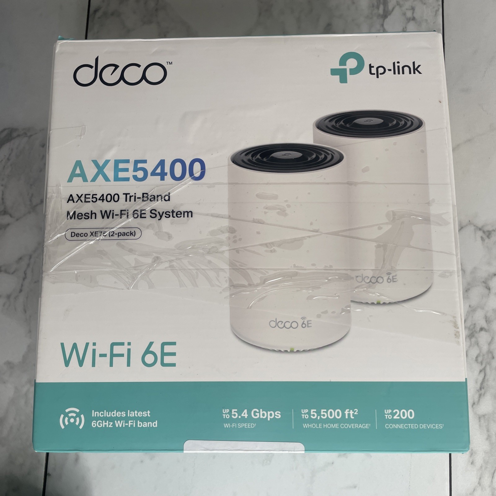 TP-Link Deco XE75 Pro AXE5400 WiFi 6E Mesh System 2-Pack Ver 3.0 – New Open Box