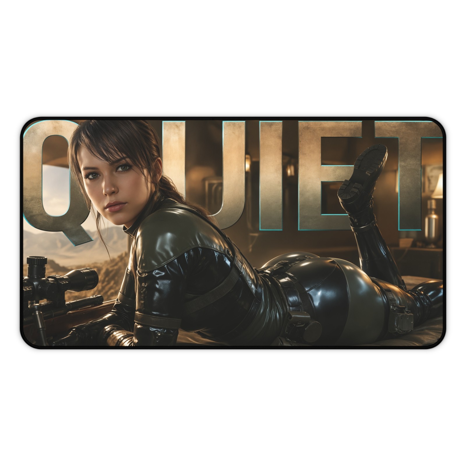 Neoprene Desk Mat Featuring Quiet, Mouse Pad and Workstation Accessory