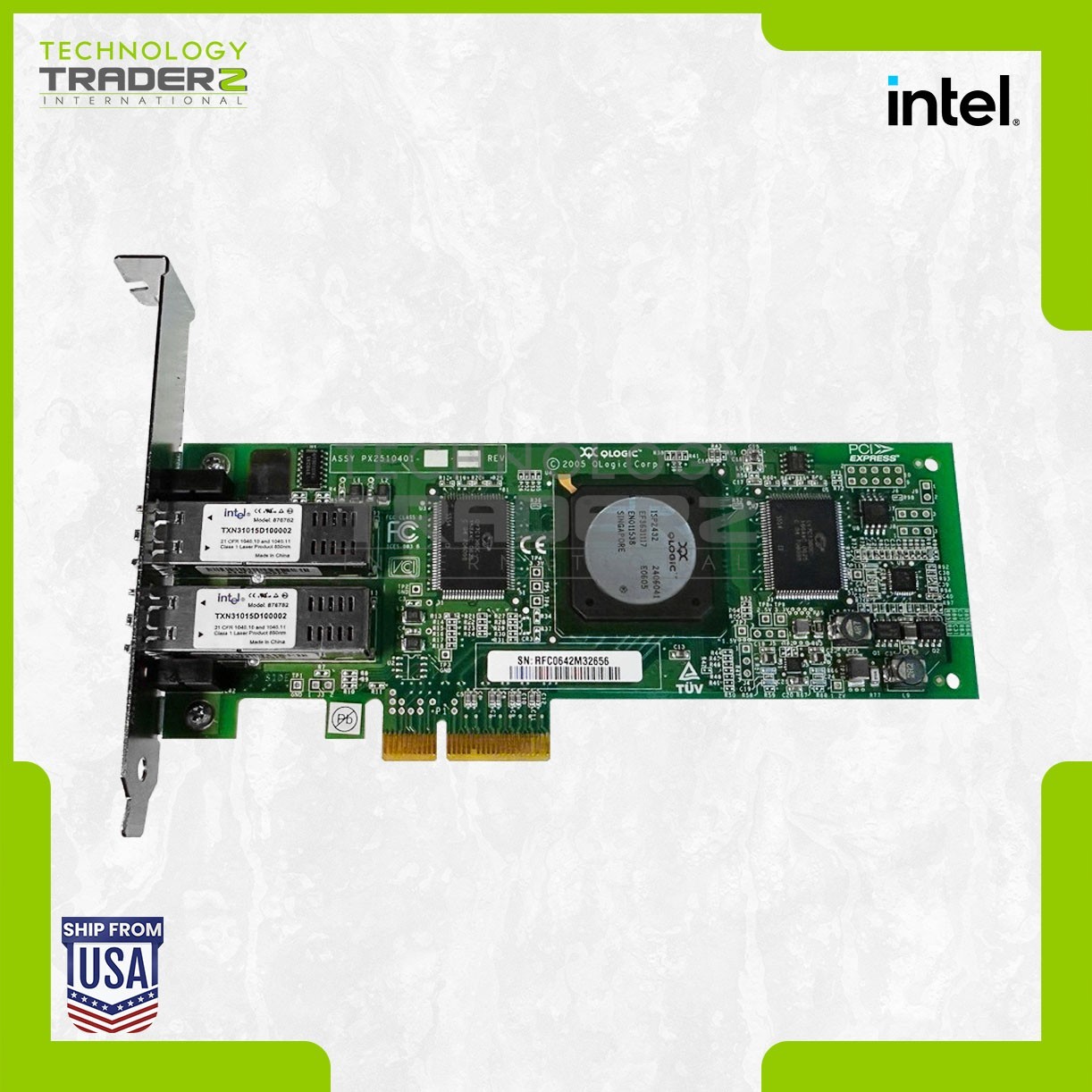 TXN31015D100002 Sun QLogic QLE2460 1-Port PCIe FC Adapter PX2510701-00-B W/ Long