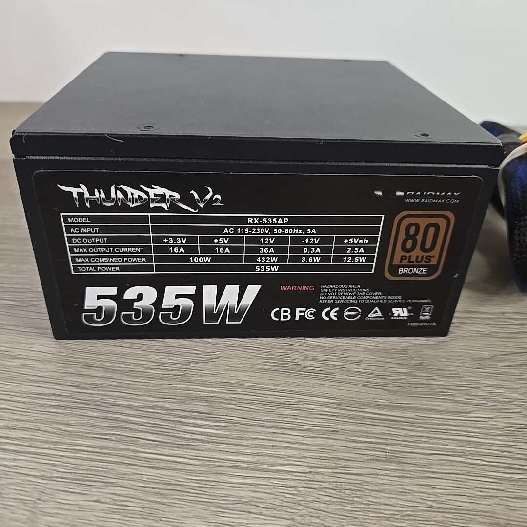 RAIDMAX Thunder RGB RX-535AP-R 535W ATX 12V v2.3 / EPS 12V 80 PLUS BRONZE 