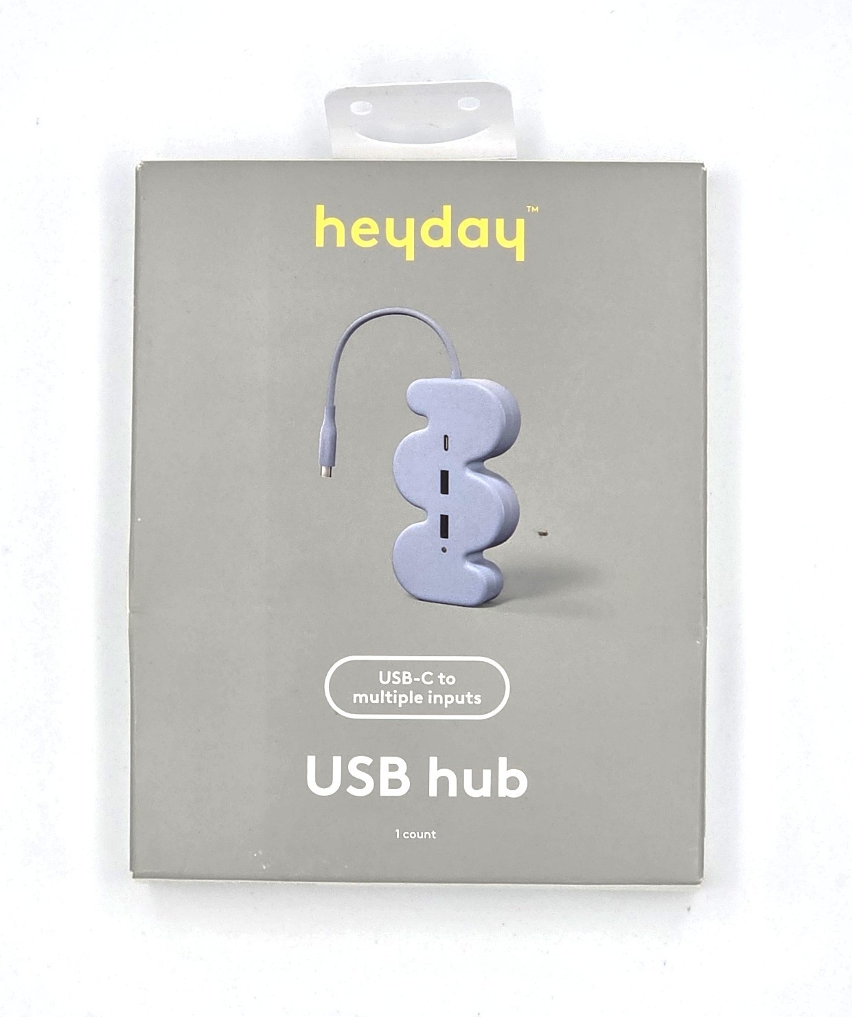 heyday Novelty USB Hub 3 Ports USB-A USB-C Multiport Adapter Squiggle Pretzel