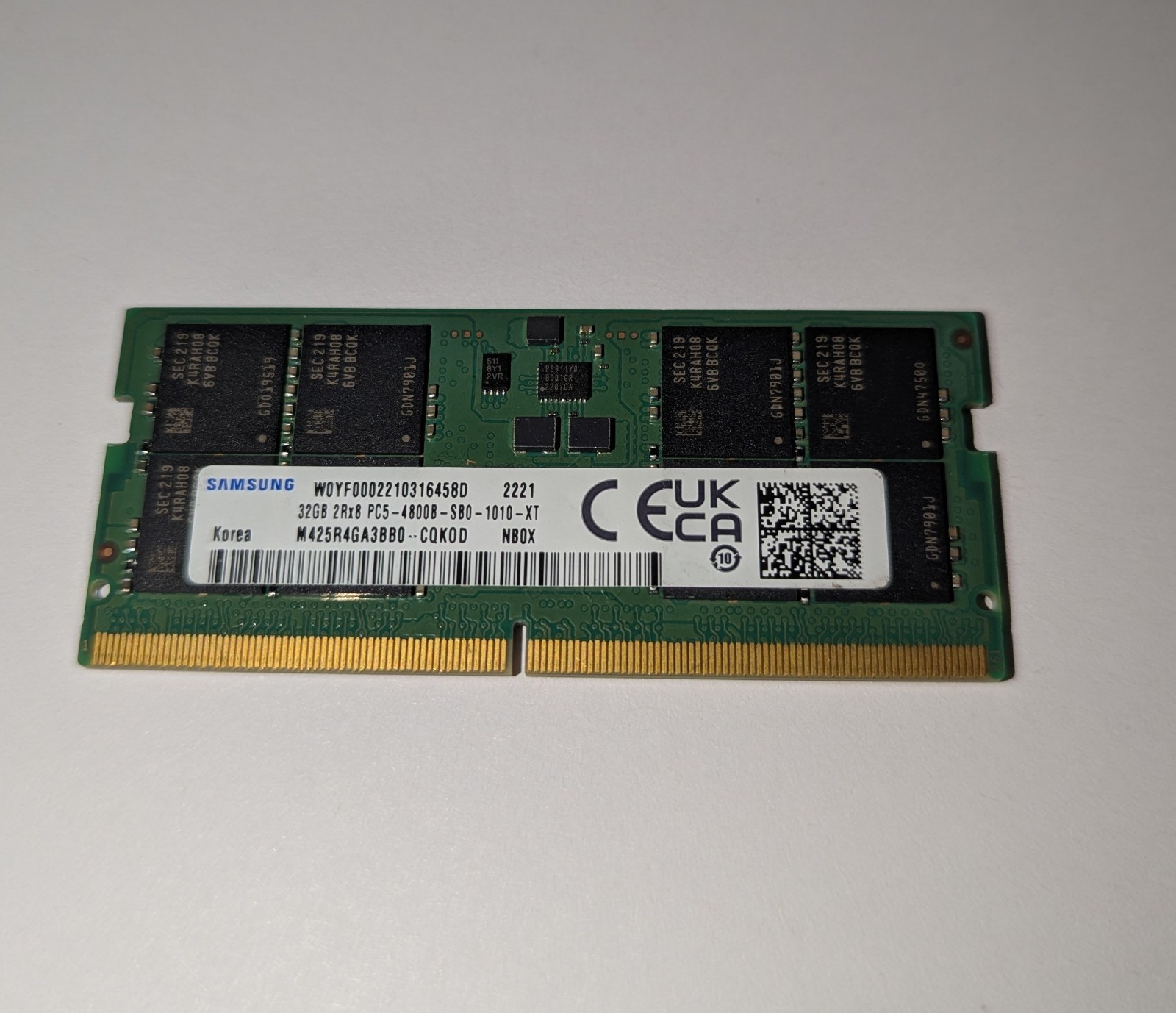 Samsung 32GB 1x32GB SODIMM 2Rx8 PC5-4800B-SB0-1010-XT USED TESTED WORKING