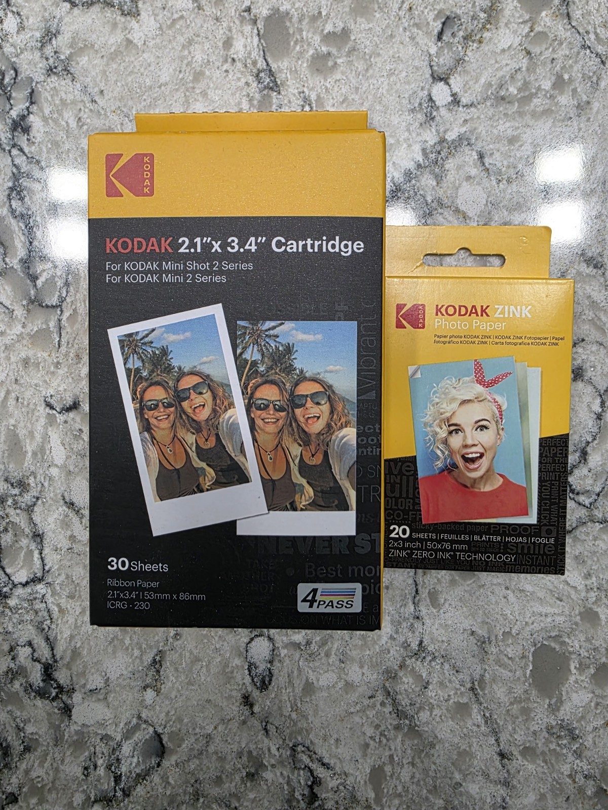 Kodak ZINK (2x3)  & Mini 2 (2.1x3.4) Photo Paper Lot  Brand New