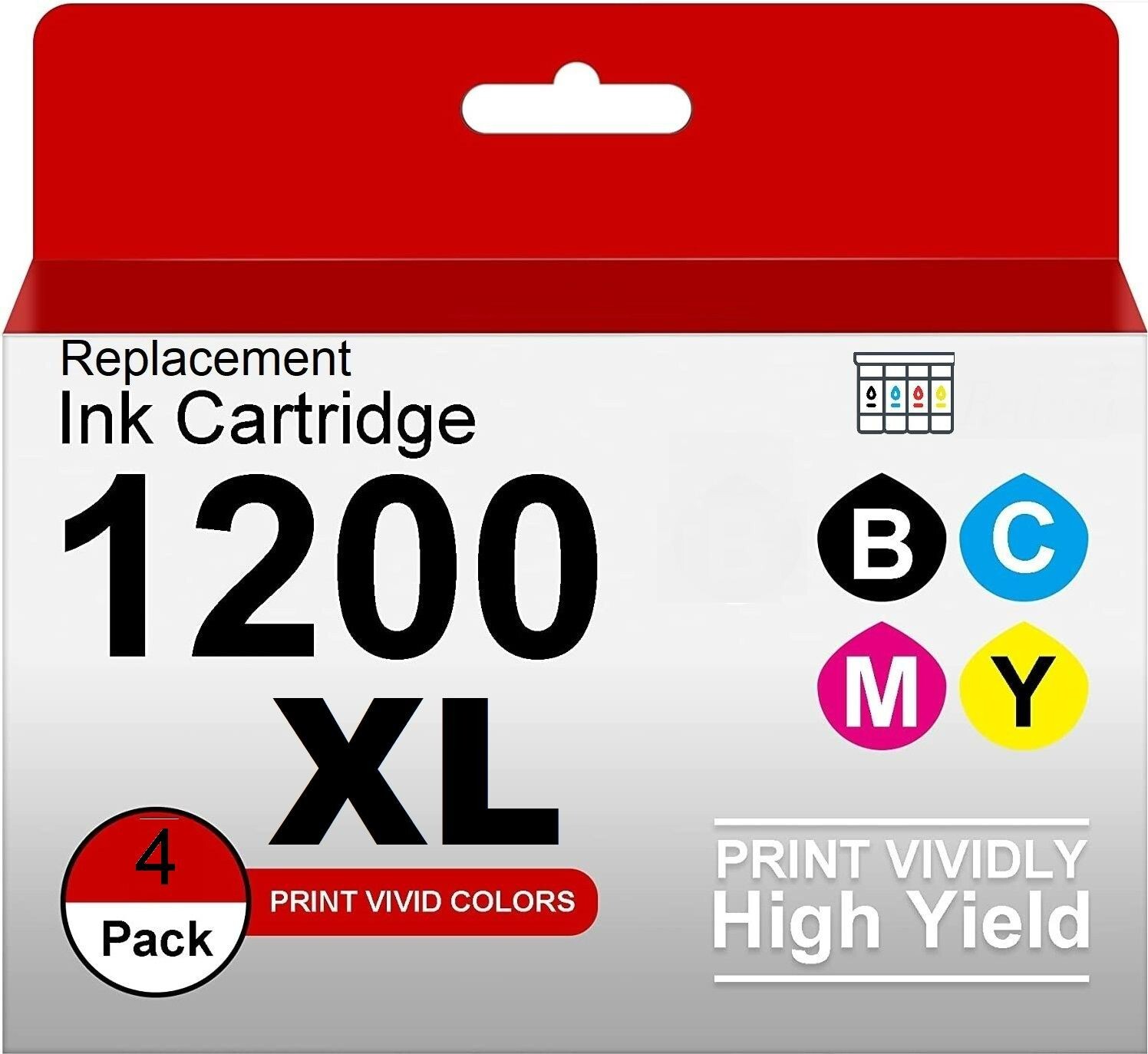 4PK PGI-1200XL pgi1200 Ink For Canon MAXIFY MB2020 MB2320 MB2120 MB2720