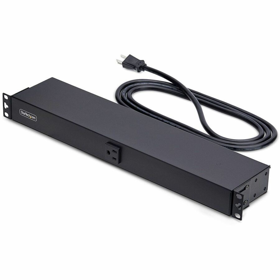 StarTech 13-Outlet Rackmount PDU, 1U Server Power Strip, 1x Front and 12x Rear