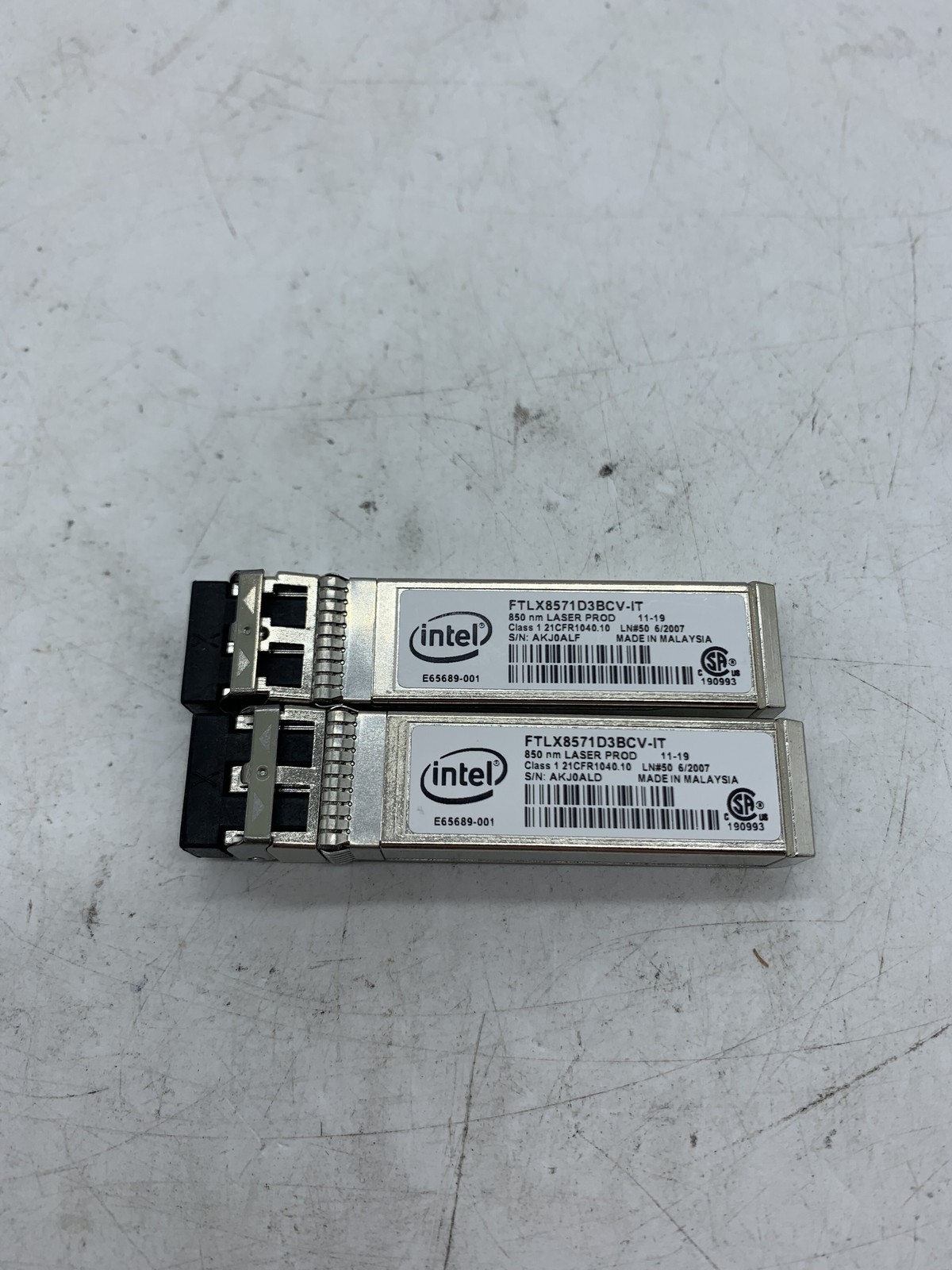 LOT OF 2 Intel FTLX8571D3BCV-IT 850NM 10GBase Transceiver ~ FREE S/H