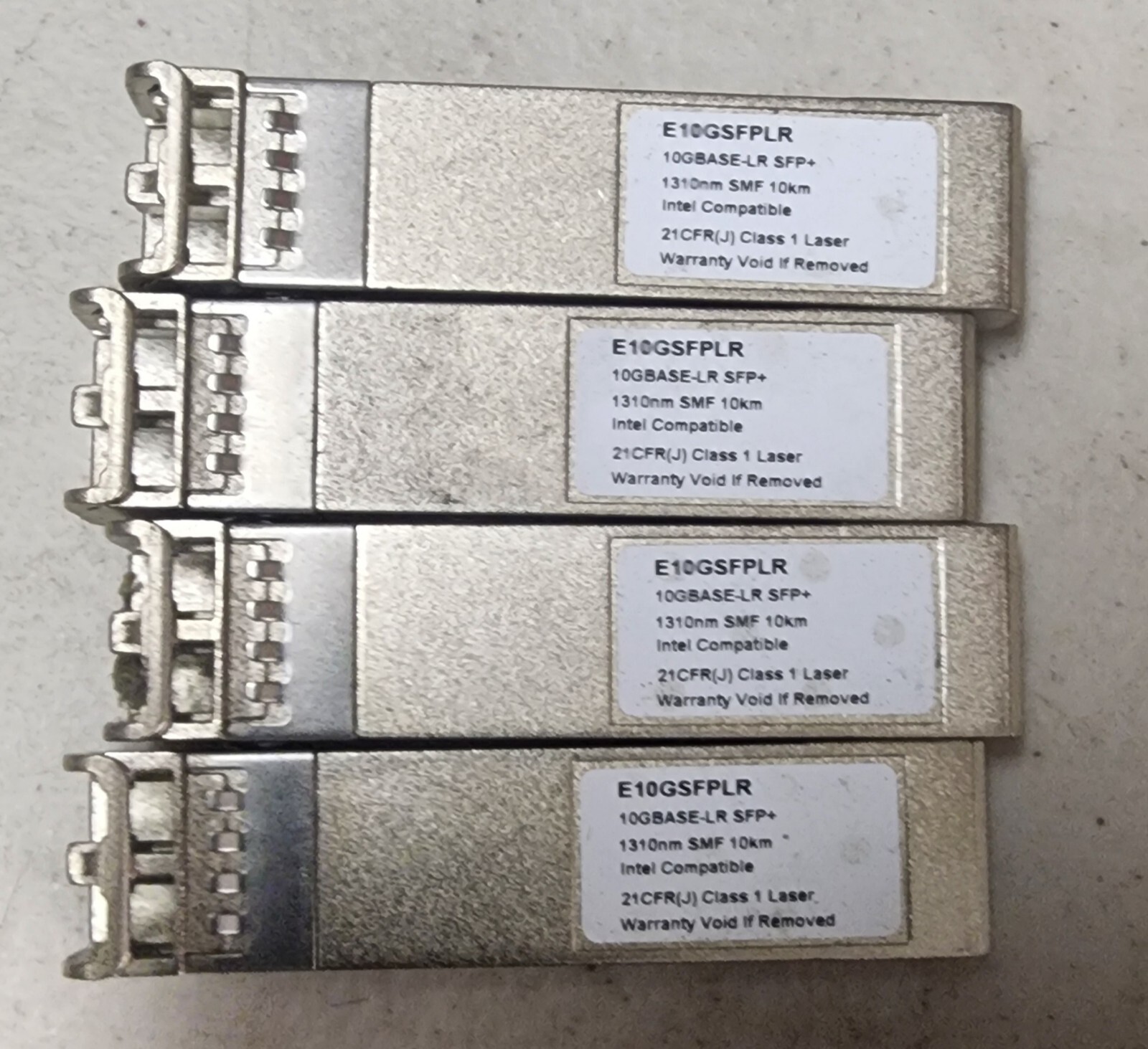 Lot 4x E10GSFPLR 10GBASE-LR SFP+ transceiver module Intel Compatible