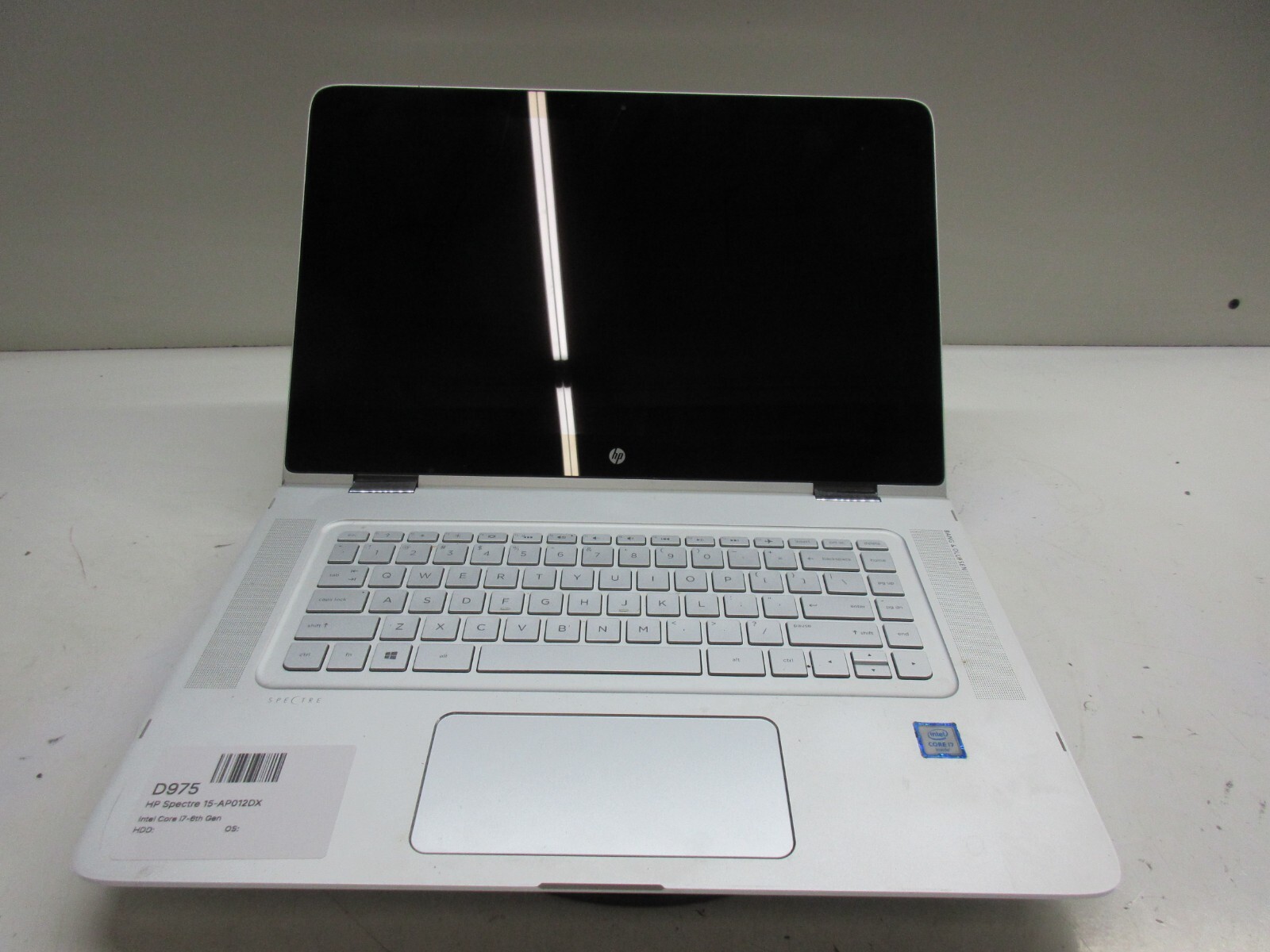 HP Spectre 15-AP012DX Intel Core i7-6th Gen  No Ram, NO HDD, No Batt - For Parts