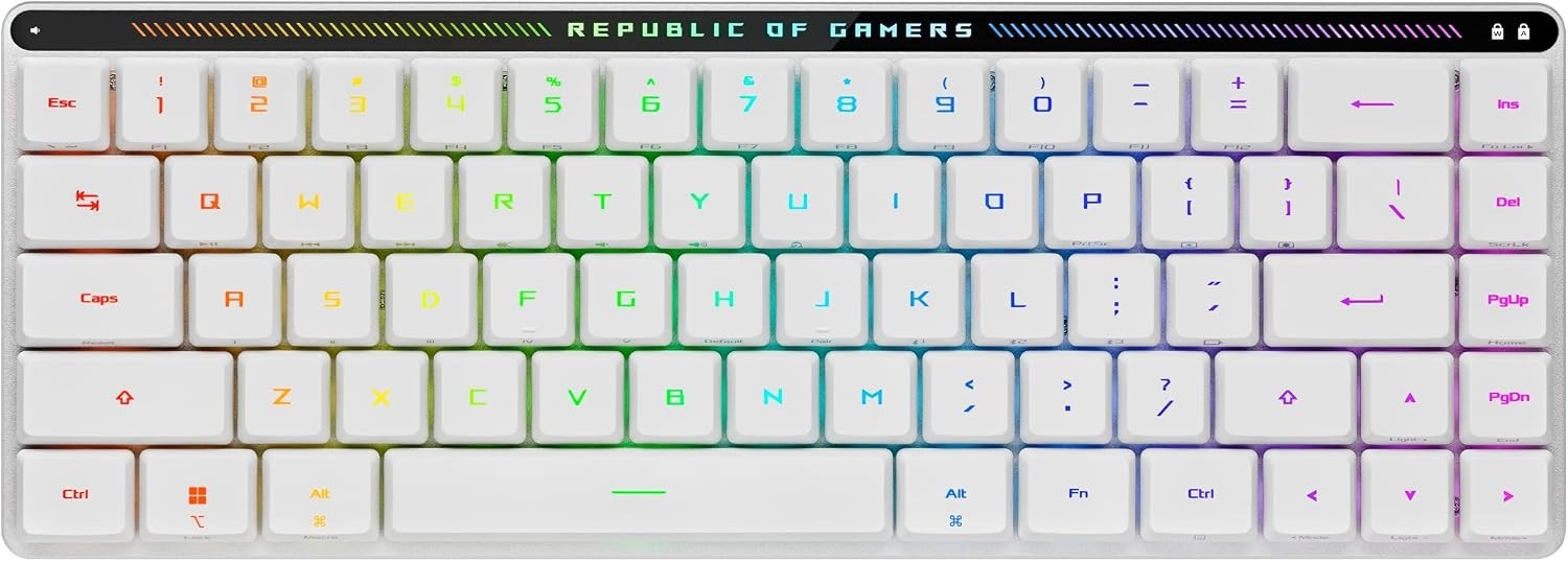 ASUS Gaming ROG Falchion RX Low Profile 65% wireless gaming keyboard  white New