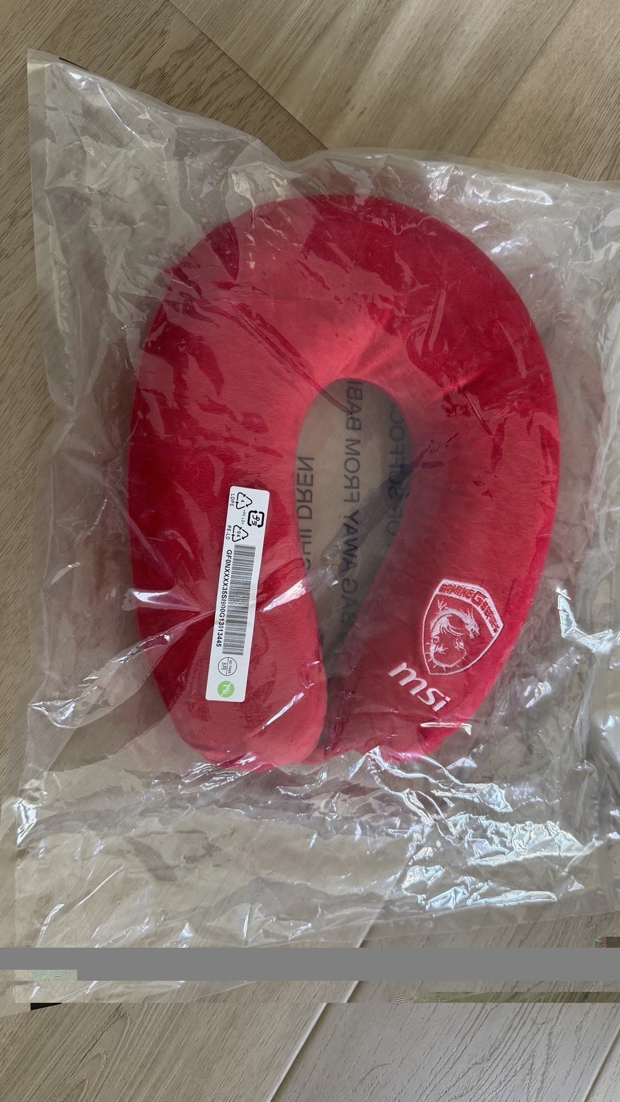 Msi Gaming G series exclusive red dragon neck travel pillow computer Brand New