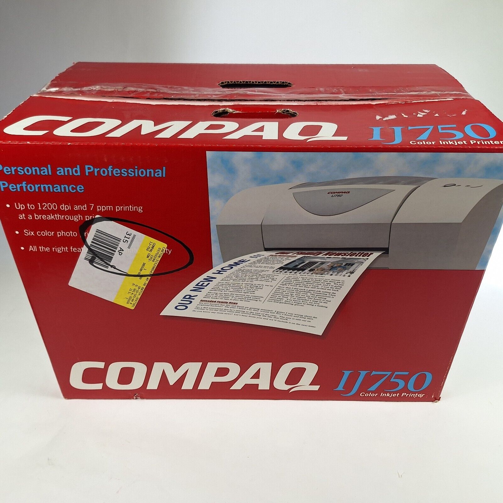 Compaq IJ750 Color Inkjet  Printer New Open Box 