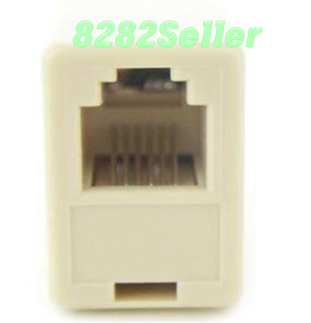 100 PCS RJ-12 6P6C Inline EXTENSION  Coupler NEW Direct streight joiner C103
